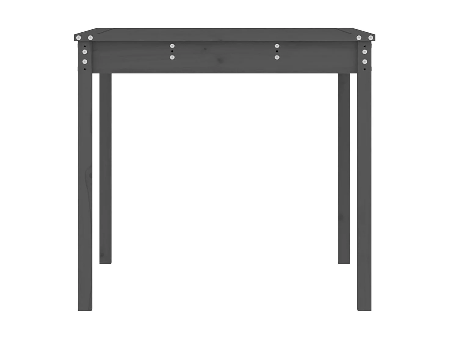 Tavolo da Giardino Grigio 121x82,5x76 cm Legno Massello di Pino