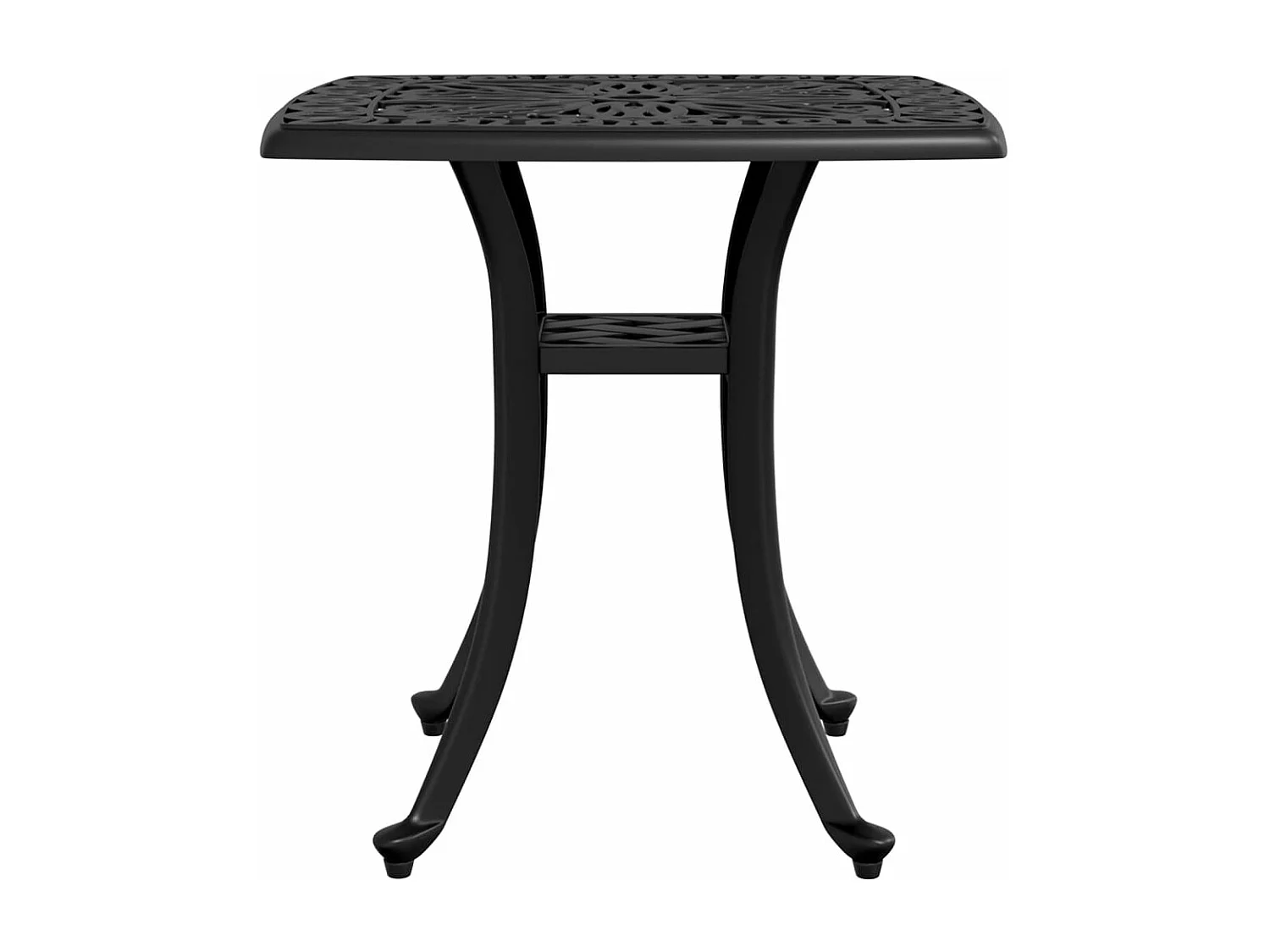 Table de jardin noir 53x53x53 cm aluminium coulé