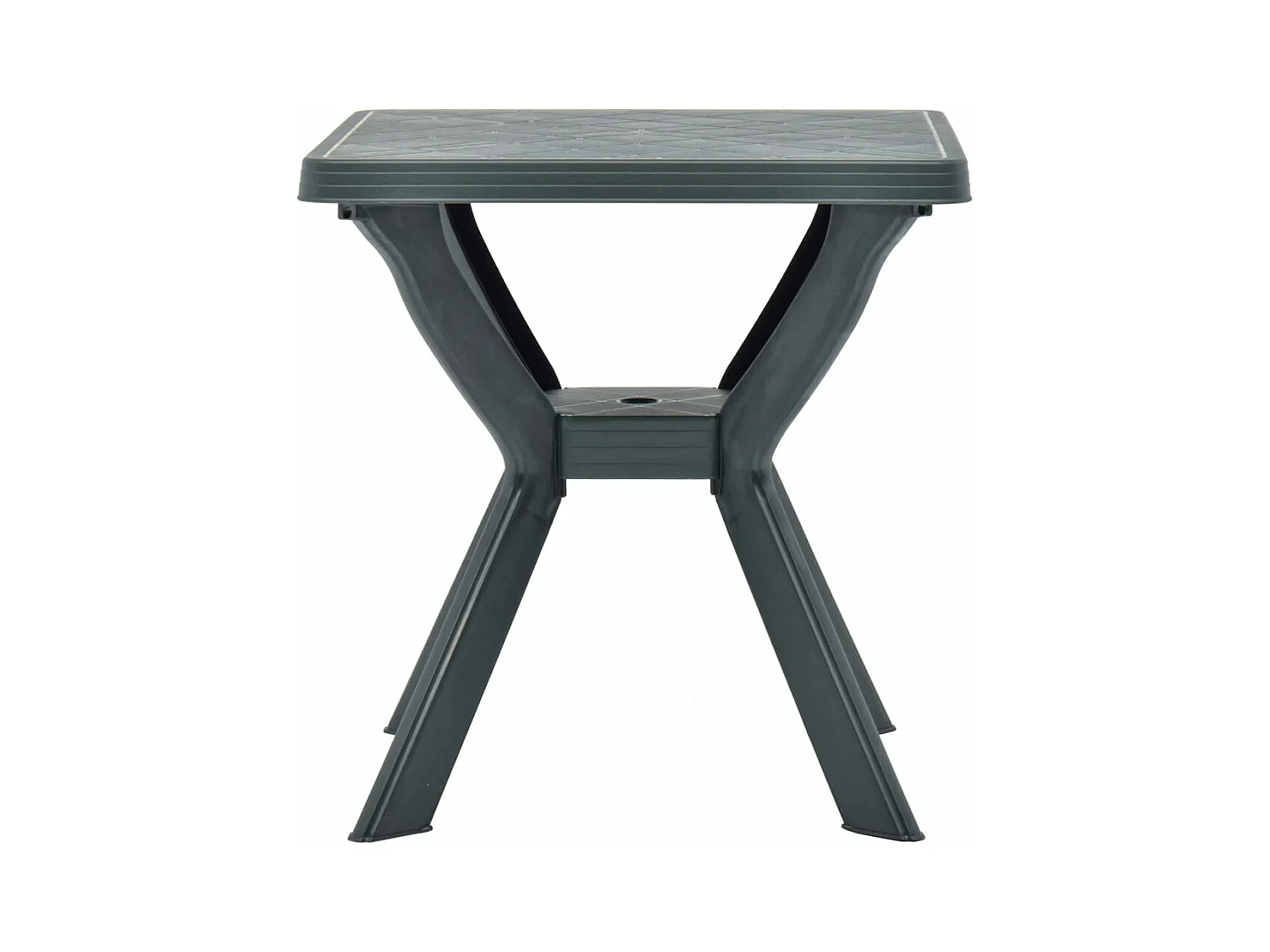 Mesa bistro de plástico verde 70x70x72 cm