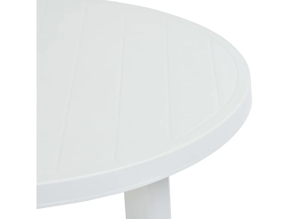 Mesa de jardim 89 cm plástico branco