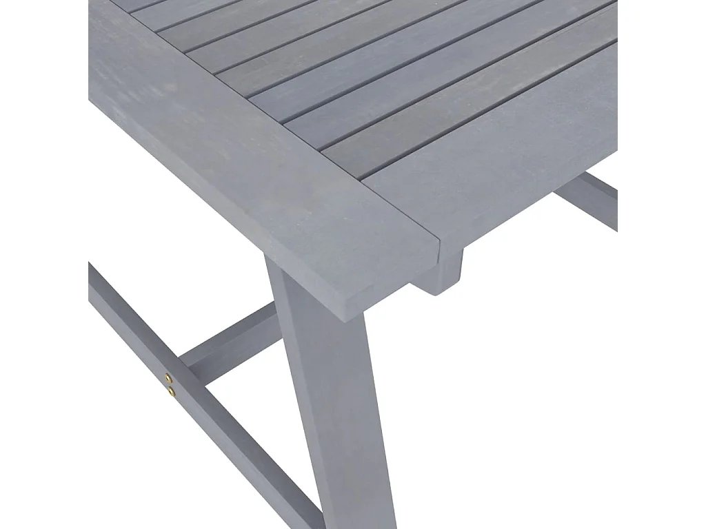 Table à dîner de jardin Gris 88x88x74 cm Bois d'acacia massif
