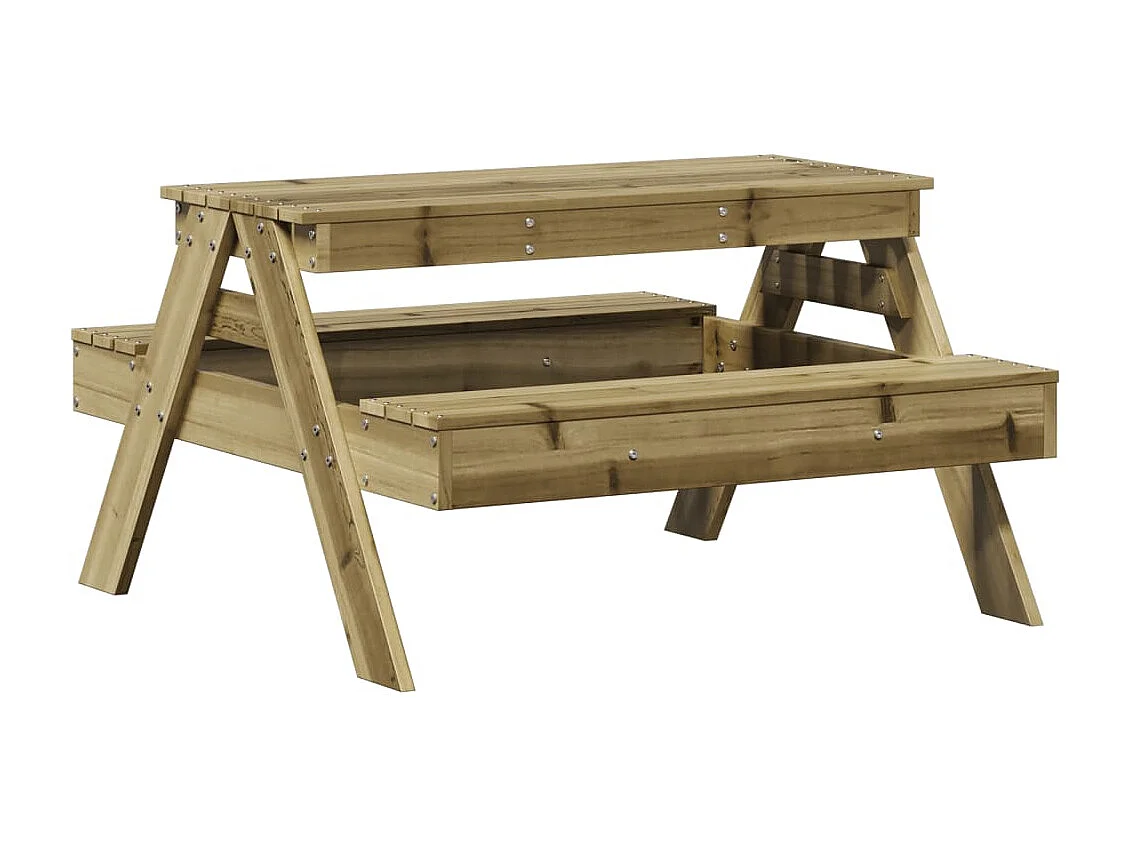 Table de pique-nique pour enfants bois de pin imprégné