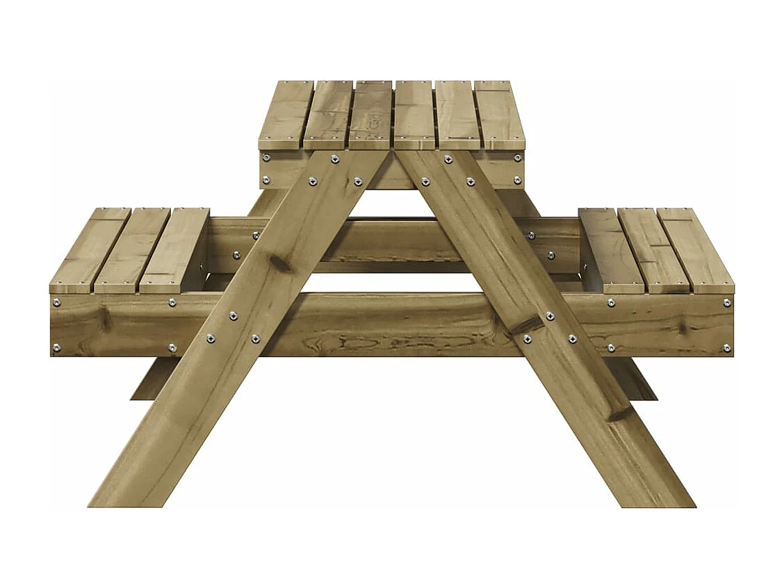Table de pique-nique pour enfants bois de pin imprégné