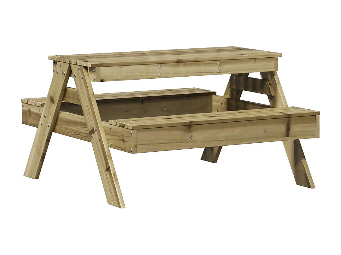 Table de pique-nique pour enfants bois de pin imprégné