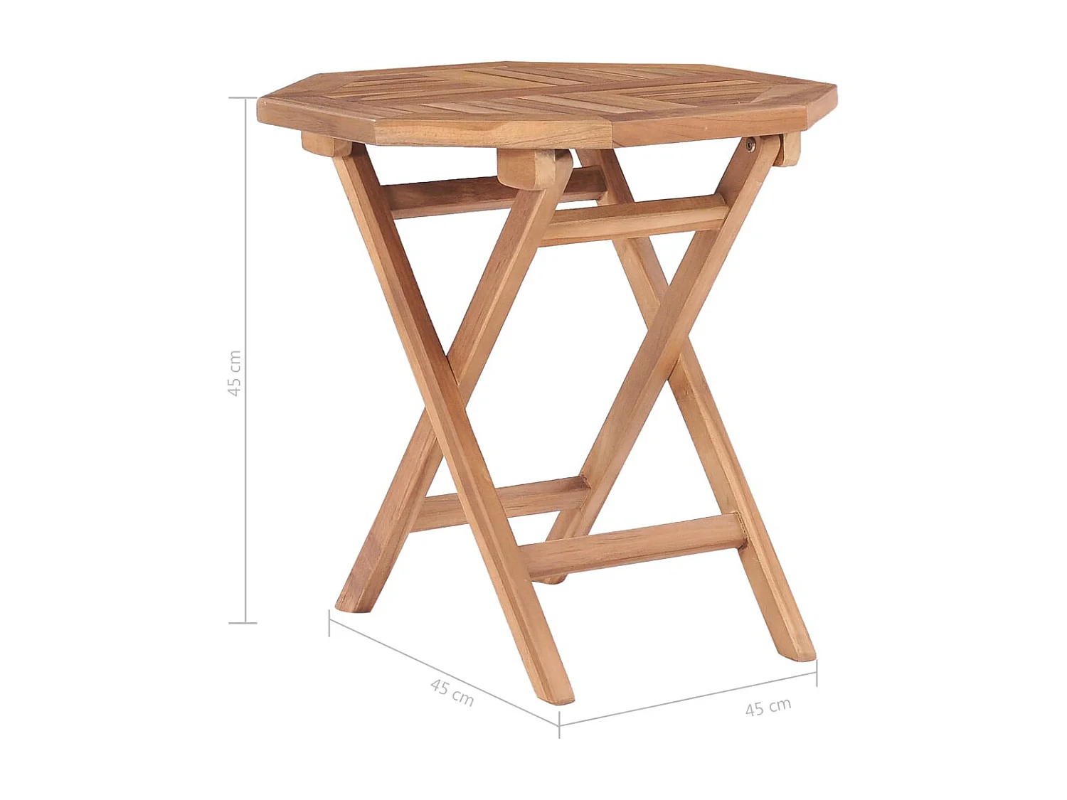 Table pliable de jardin 45x45x45 cm Bois de teck solide