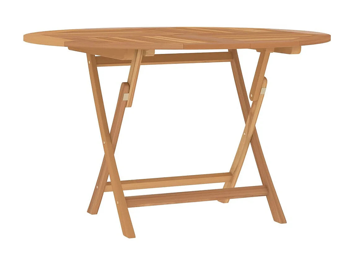 Gartentisch Klappbar Ø 110x75 cm Massivholz Teak
