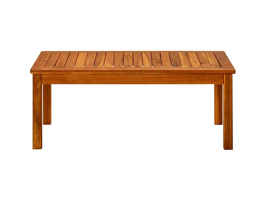 Mesa de centro de jardín madera maciza de acacia 90x50x36 cm
