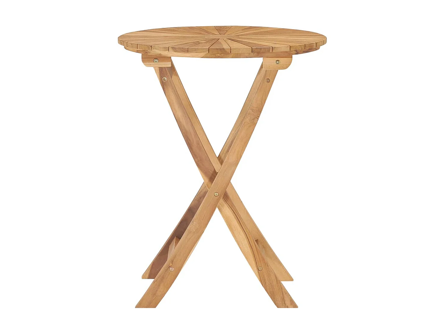 Mesa de jardim dobrável Ø 60 cm madeira de teca maciça