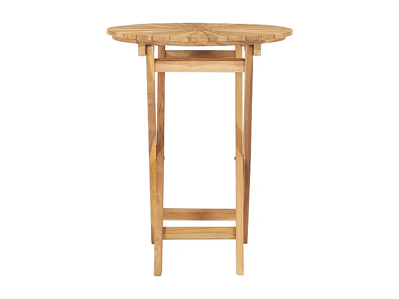 Mesa de jardim dobrável Ø 60 cm madeira de teca maciça