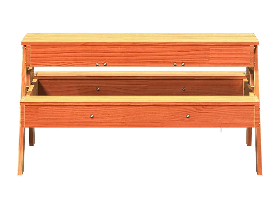 Table de pique-nique avec bac à sable pour enfants marron cire