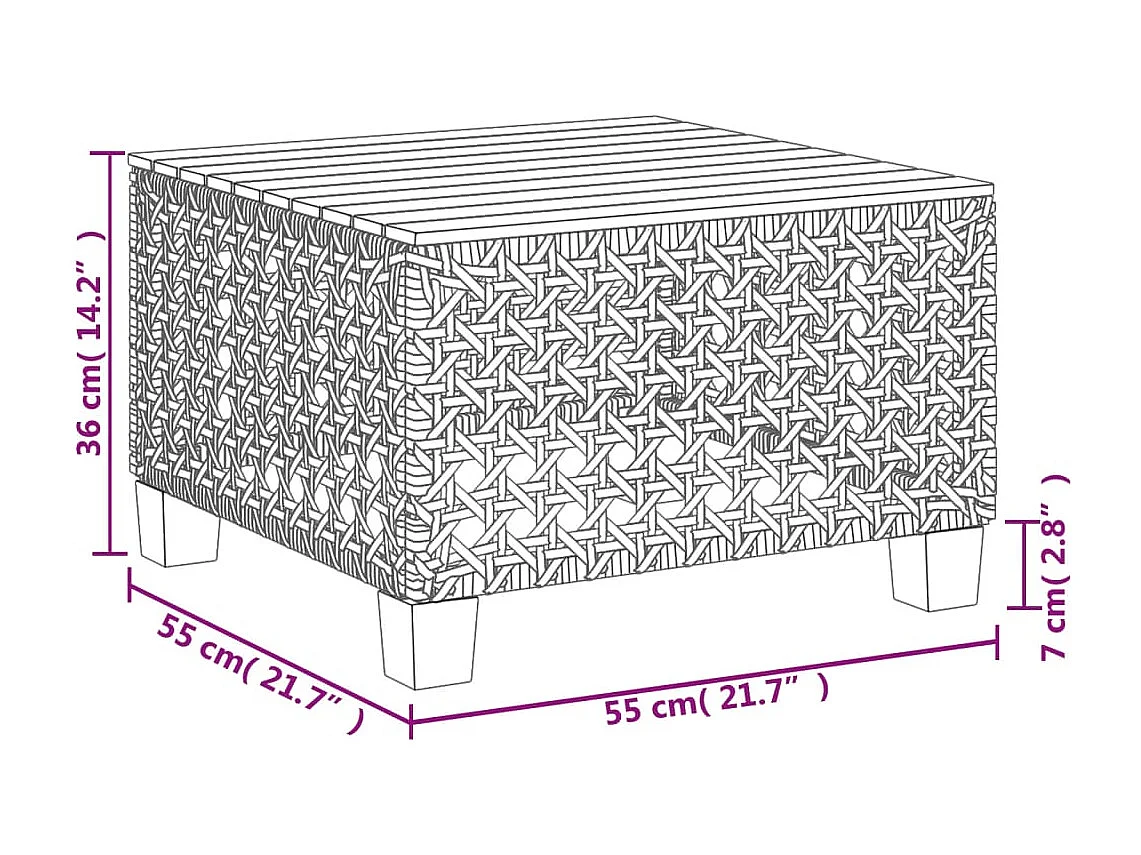 Set Divano da Giardino 8 pz con Cuscini Grigio in Polyrattan
