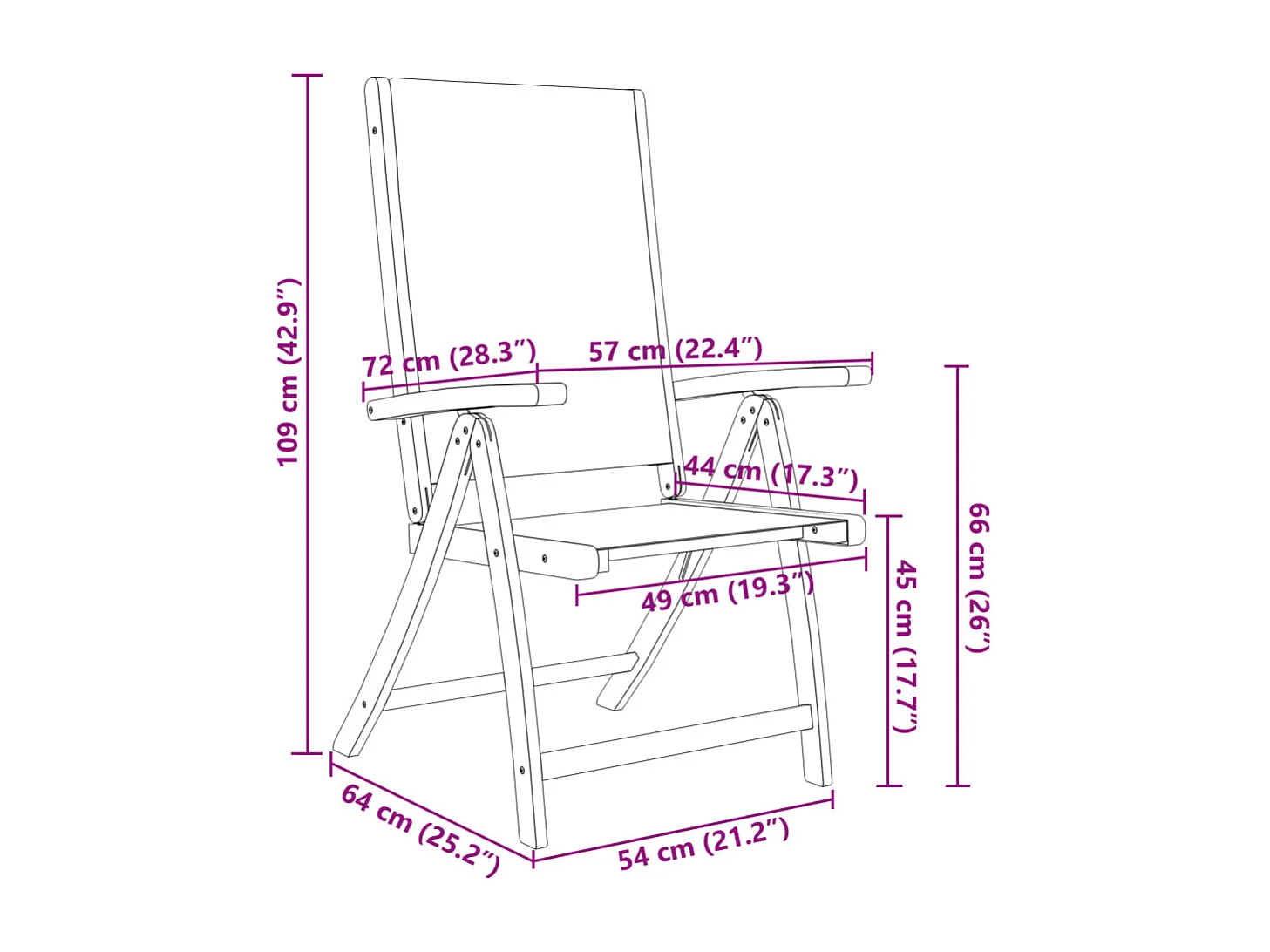 7 pcs conjunto de jantar para jardim acácia maciça e textilene