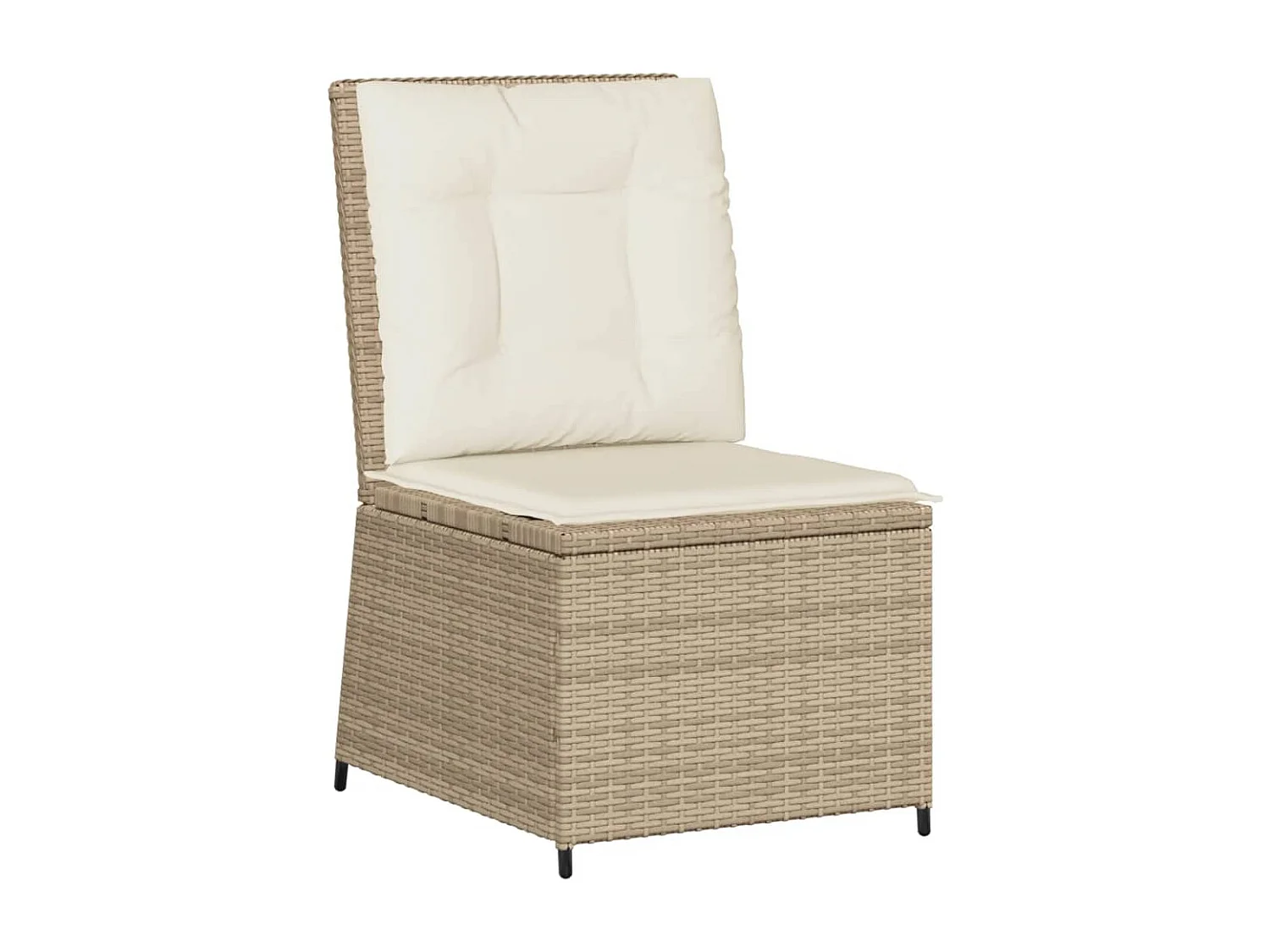 Set Divani da Giardino 7 pz con Cuscini in Polyrattan Beige