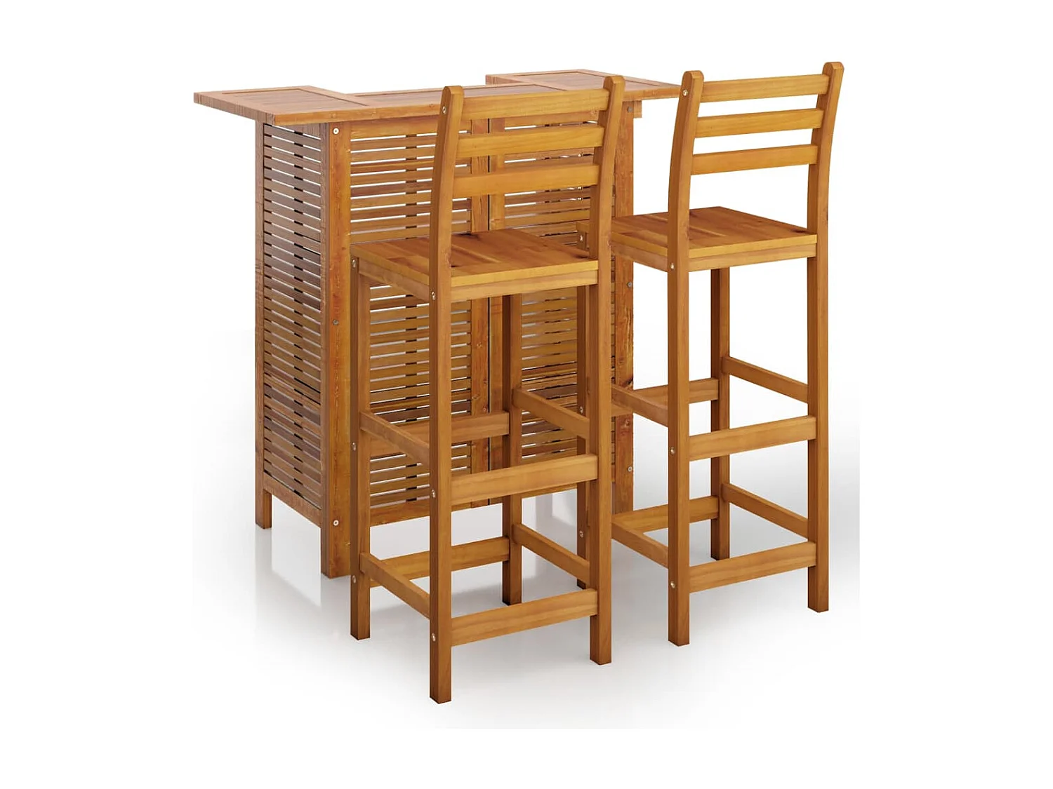 Ensemble de bar de jardin 3 pcs Bois d'acacia solide