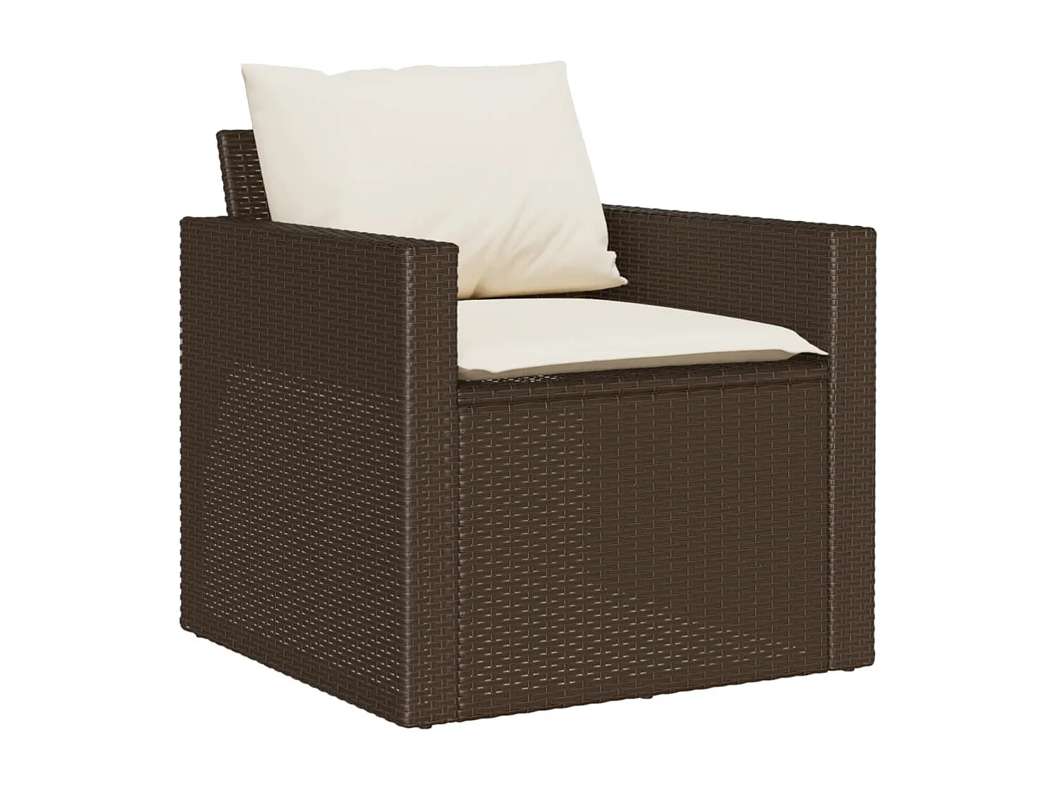 Set Divano da Giardino 6 pz con Cuscini Marrone in Polyrattan