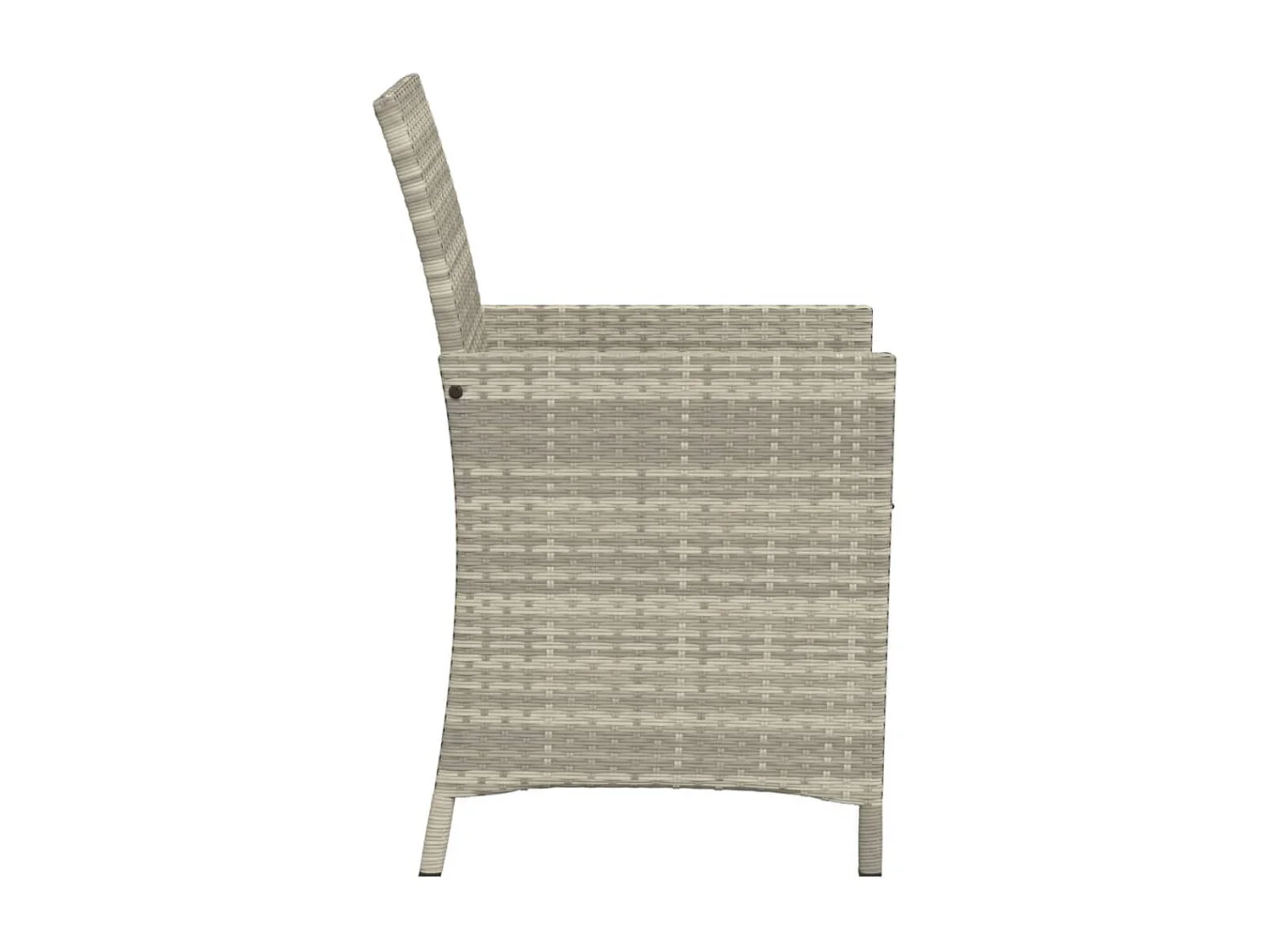 3-tlg. Bistro-Set mit Kissen Hellgrau Poly Rattan