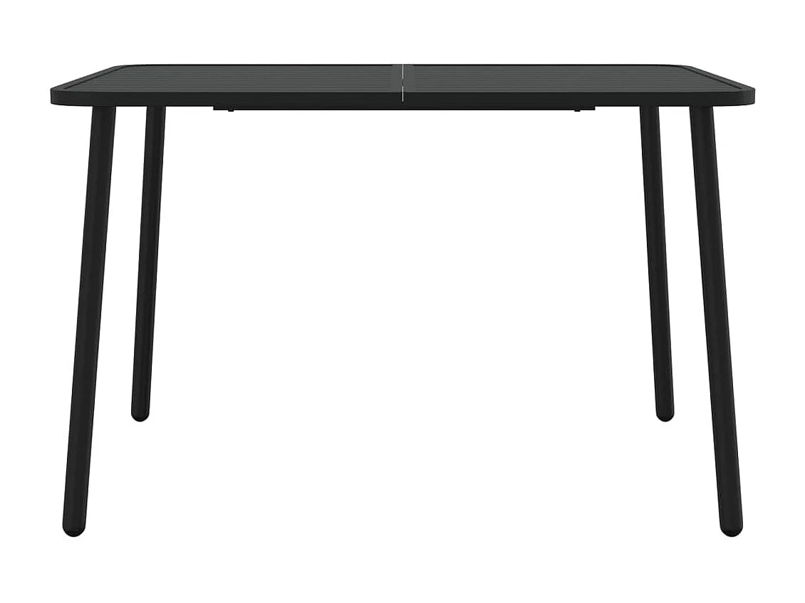 7 pcs conjunto de jantar para jardim aço antracite