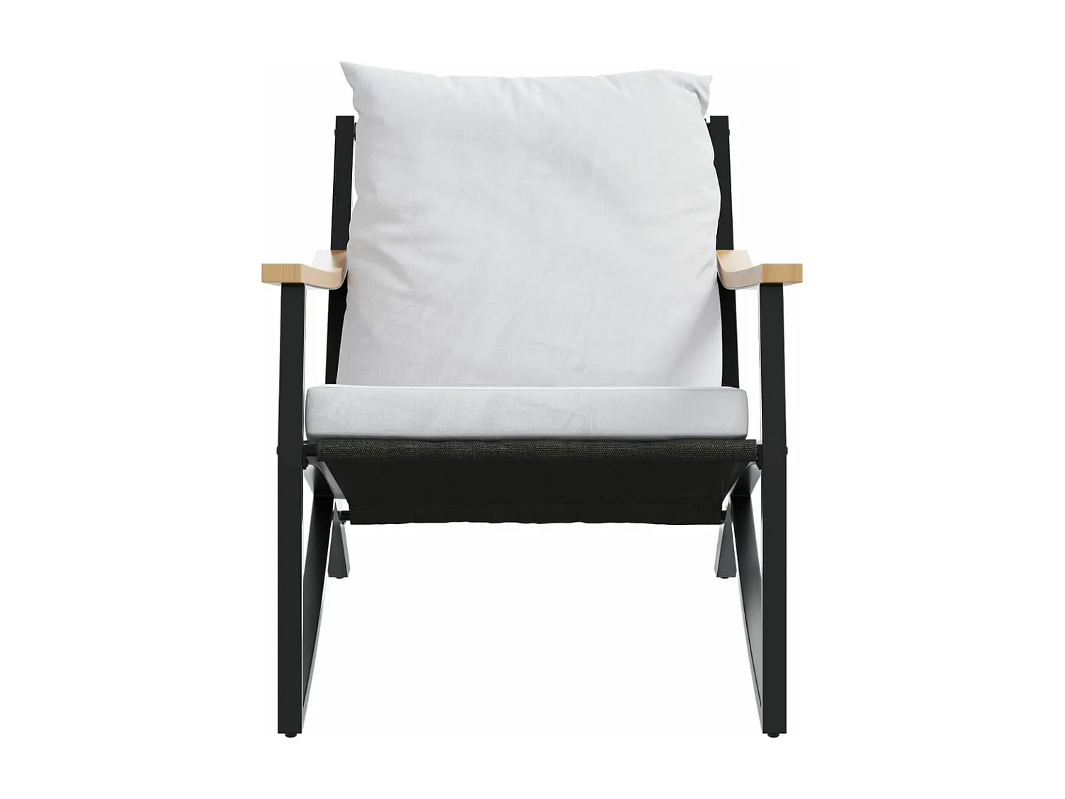Chaises de jardin avec coussins lot de 2 noir acier