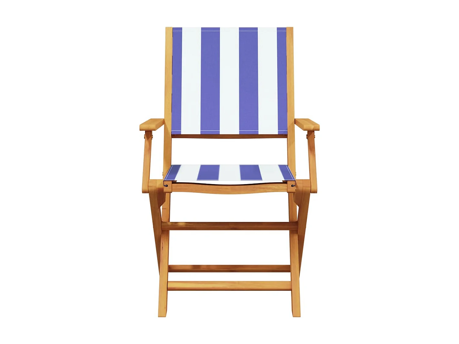 Set da Bistrot 3pz Blu e Bianco in Tessuto e Legno Massello