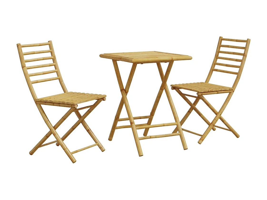 Ensemble de bistro 3 pcs bambou