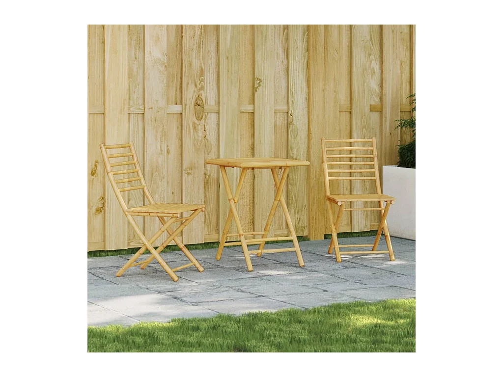 Ensemble de bistro 3 pcs bambou