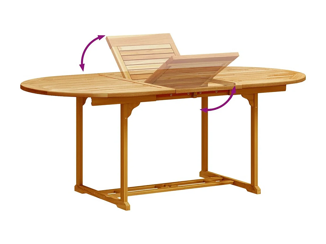 Set Pranzo da Giardino 5pz Legno Massello di Acacia e Textilene