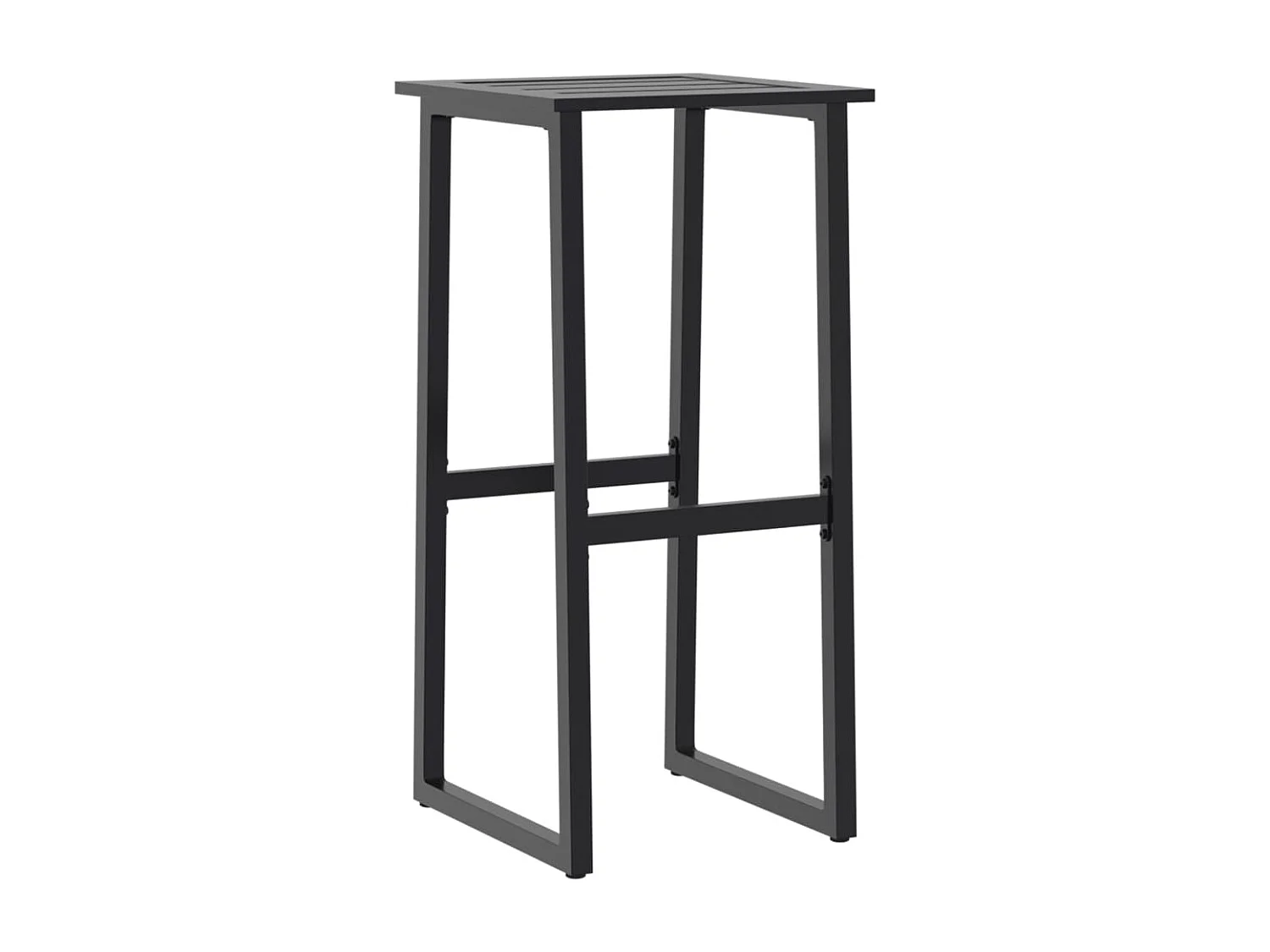 Ensemble de bar de jardin 5 pcs noir acier enduit de poudre