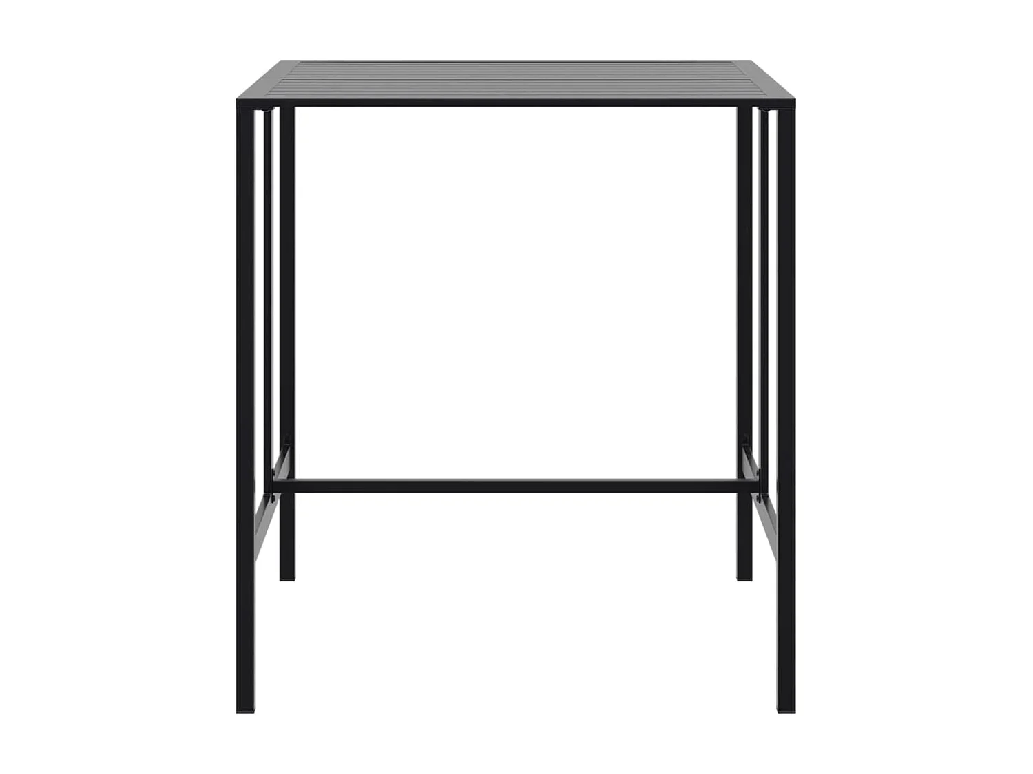 Ensemble de bar de jardin 5 pcs noir acier enduit de poudre