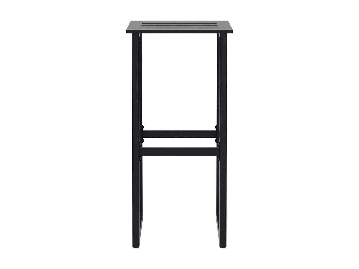Ensemble de bar de jardin 5 pcs noir acier enduit de poudre