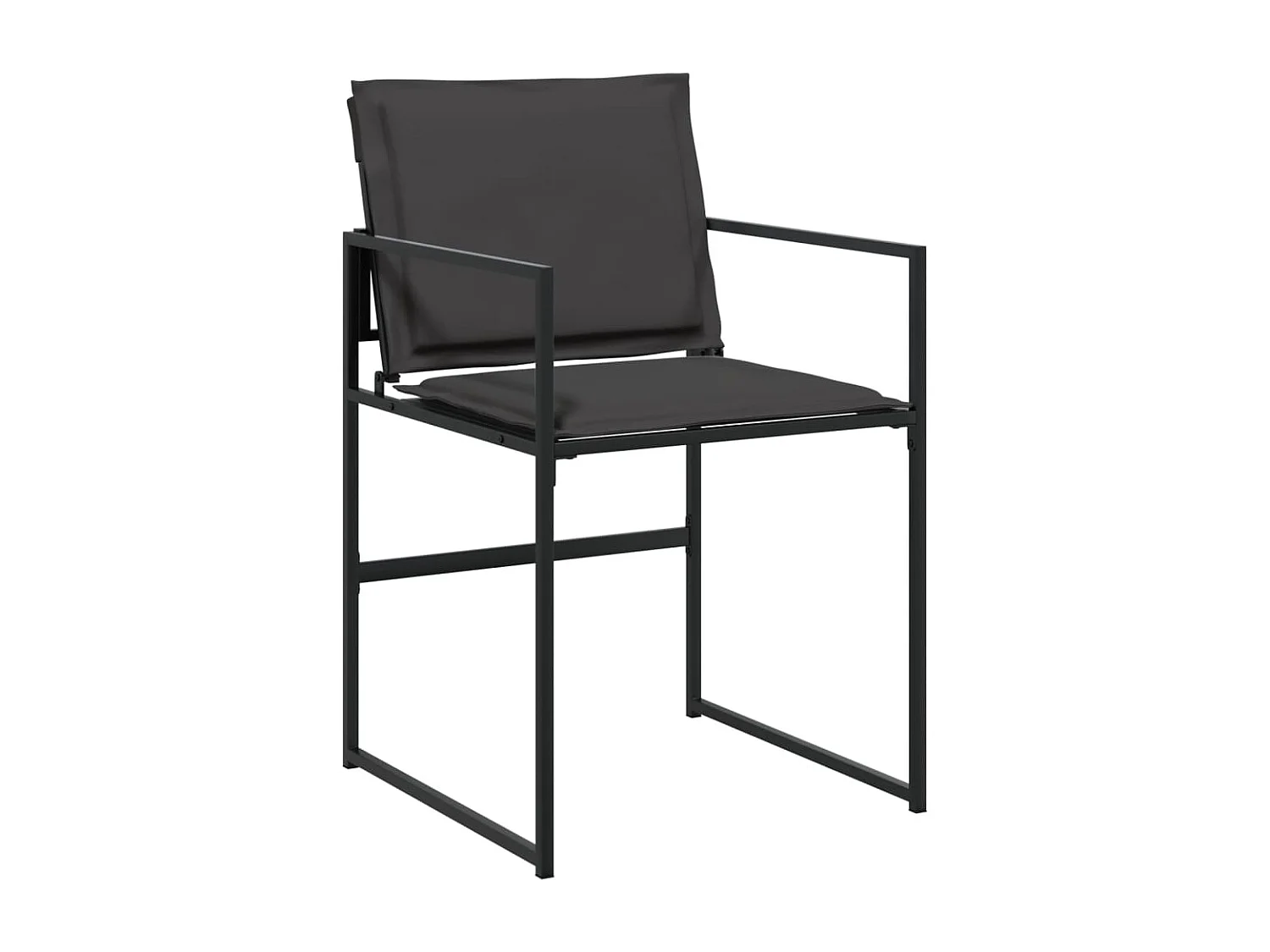 Ensemble à manger de jardin avec coussins 11 pcs noir textilène