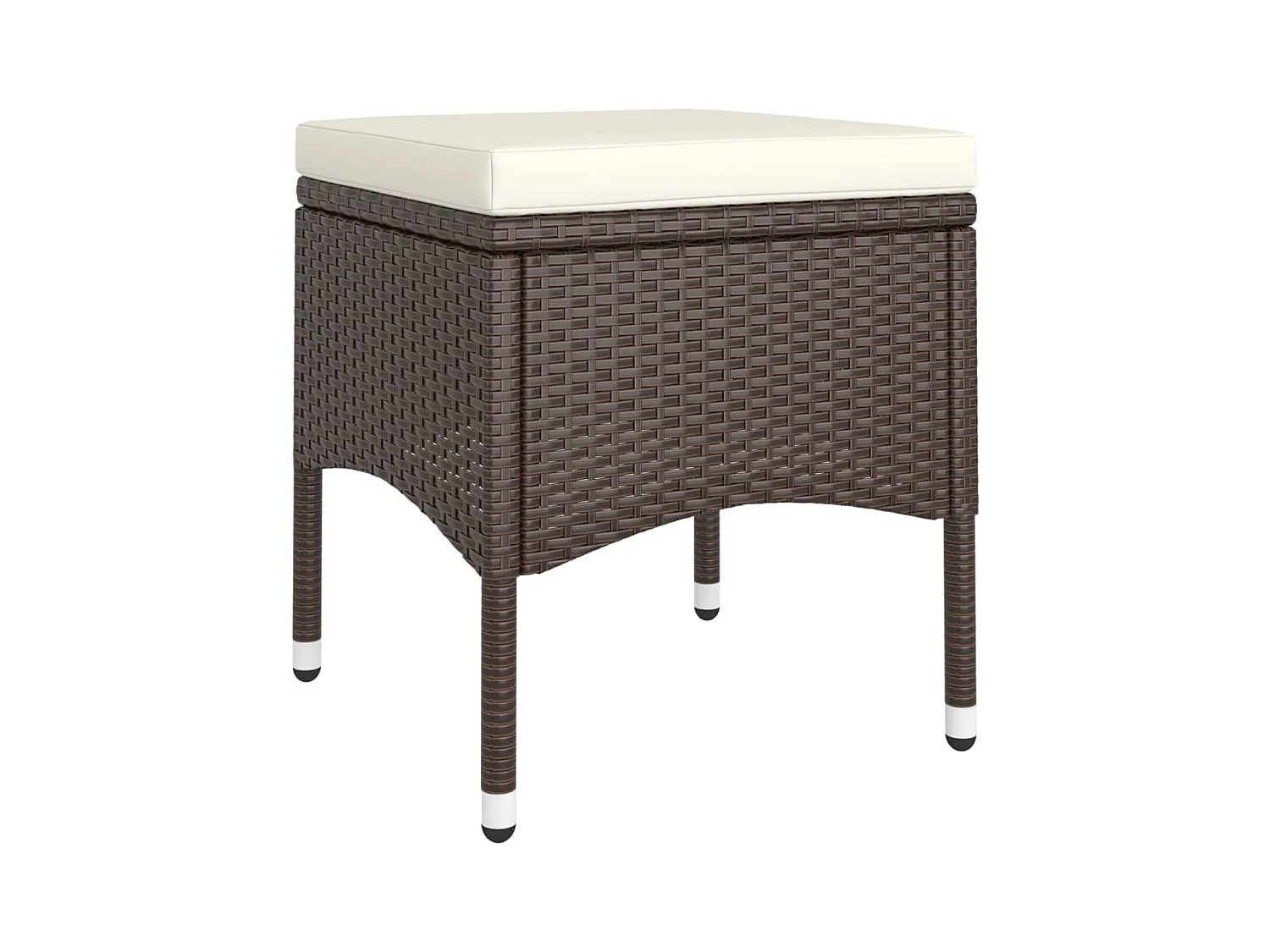 5-tlg. Bistro-Set Poly-Rattan und Hartglas Braun
