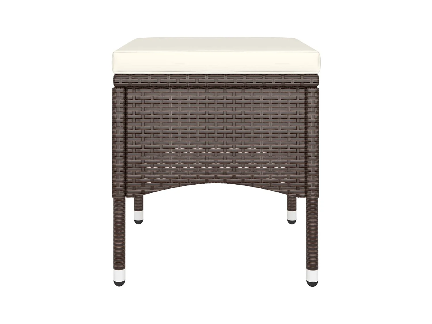 5-tlg. Bistro-Set Poly-Rattan und Hartglas Braun