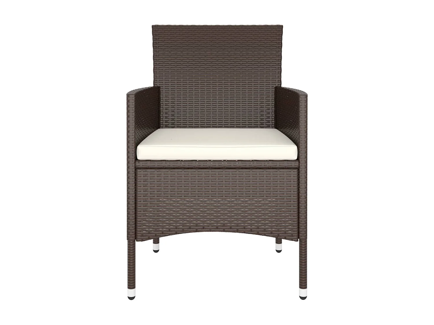 Ensemble de bistro de jardin 5 pcs poly rotin et verre trempé