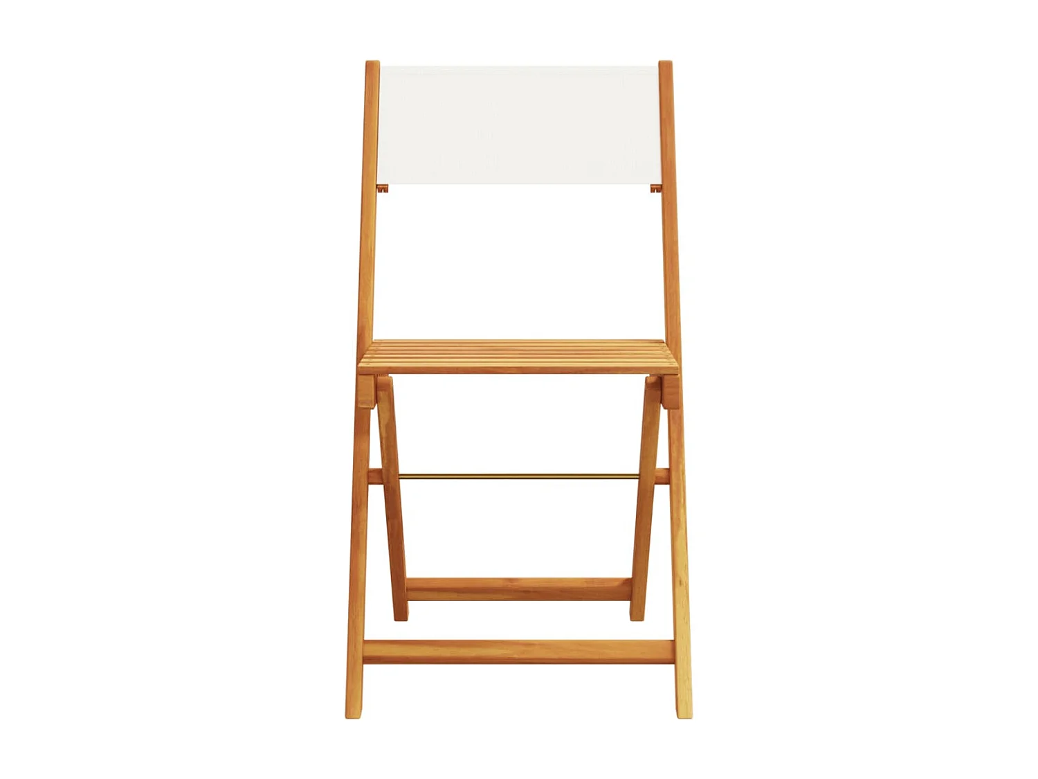 Ensemble de bistro 3 pcs blanc crème tissu et bois massif