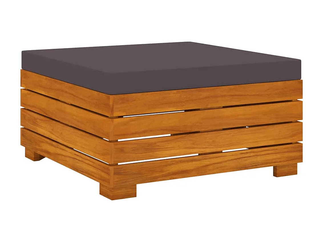 Salon de jardin 4 pcs avec coussins Bois d'acacia solide