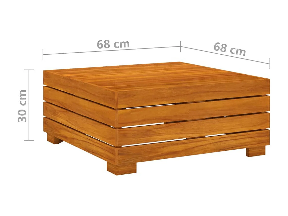Salon de jardin 4 pcs avec coussins Bois d'acacia solide