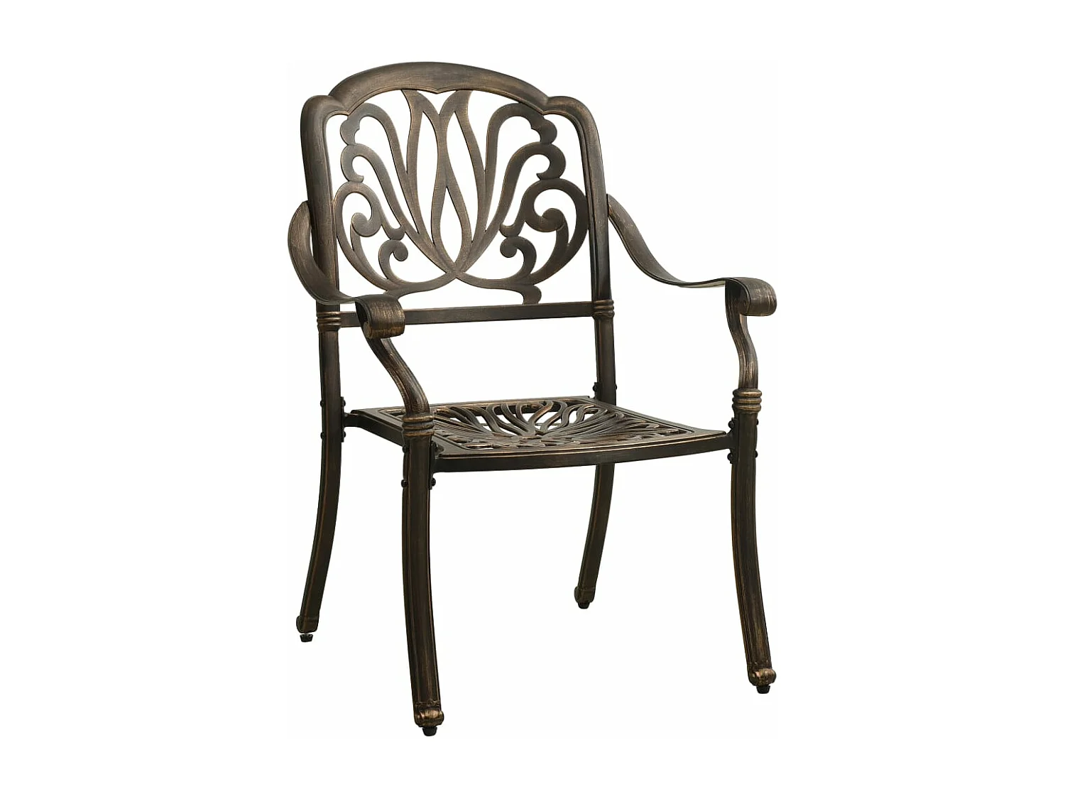 3-tlg. Bistro-Set Bronzen Aluminiumguss
