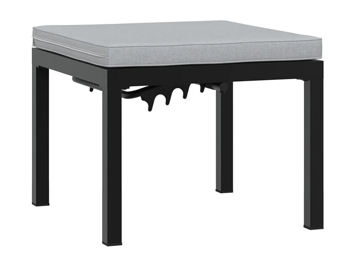 Ensemble de banc de jardin avec coussins 4 pcs noir