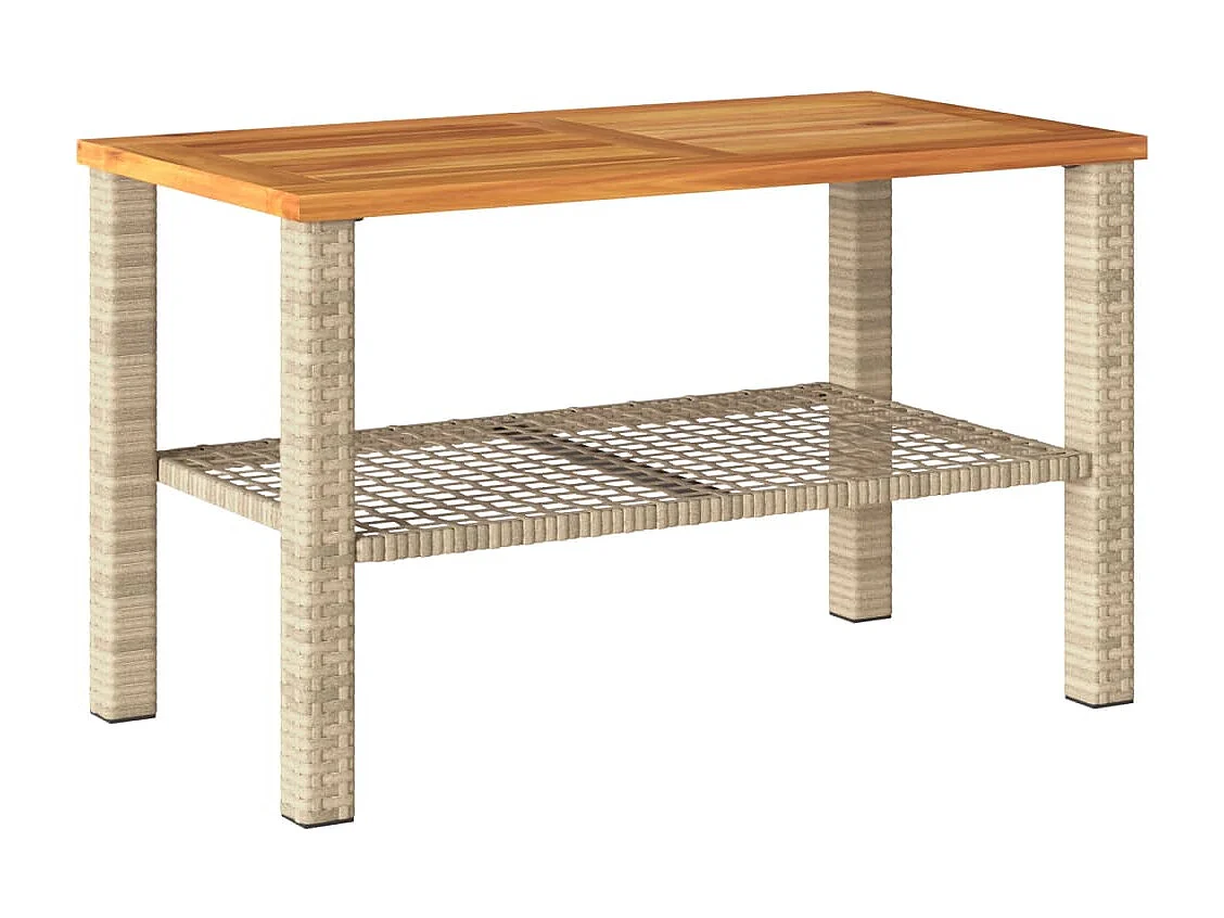 Salon de jardin avec coussins 4 pcs beige résine tressée