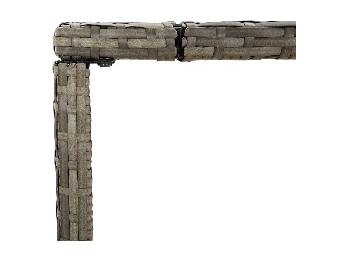 Ensemble de bar de jardin 7 pcs avec coussins gris poly rotin