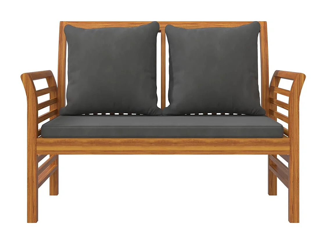 Salon de jardin avec coussins 5 pcs Bois d'acacia solide