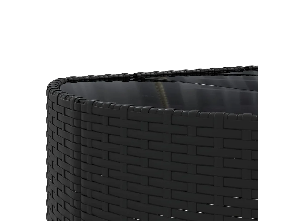 Set Divani da Giardino con Cuscini 8 pz Nero in Polyrattan