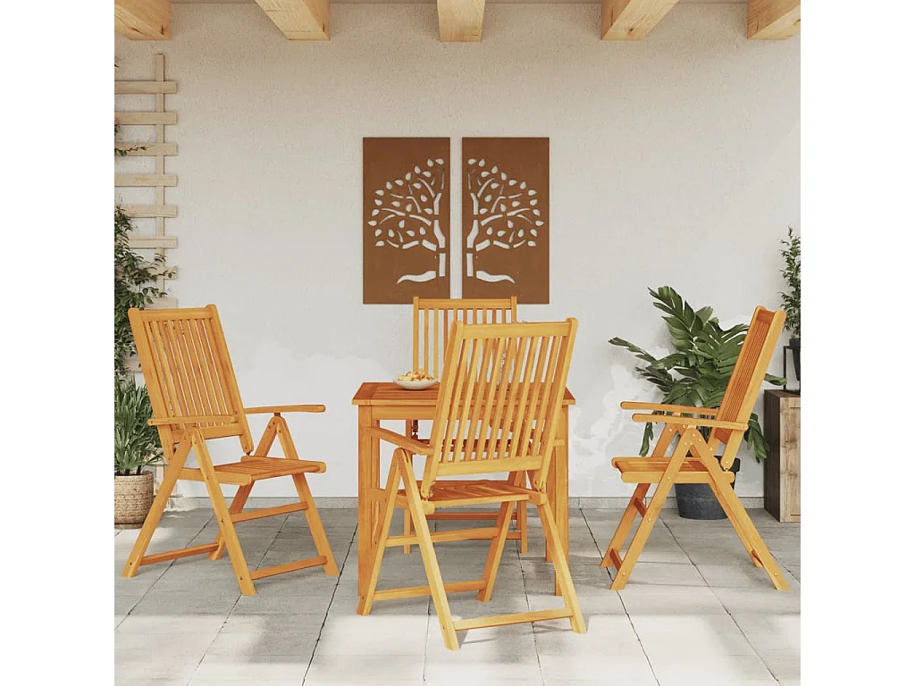Ensemble à manger de jardin 5 pcs Bois d'acacia solide