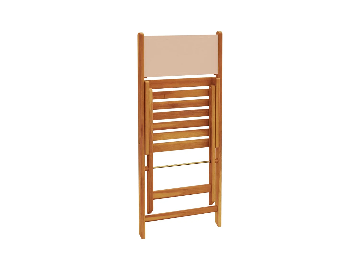 Ensemble de bistro 3 pcs beige tissu et bois massif