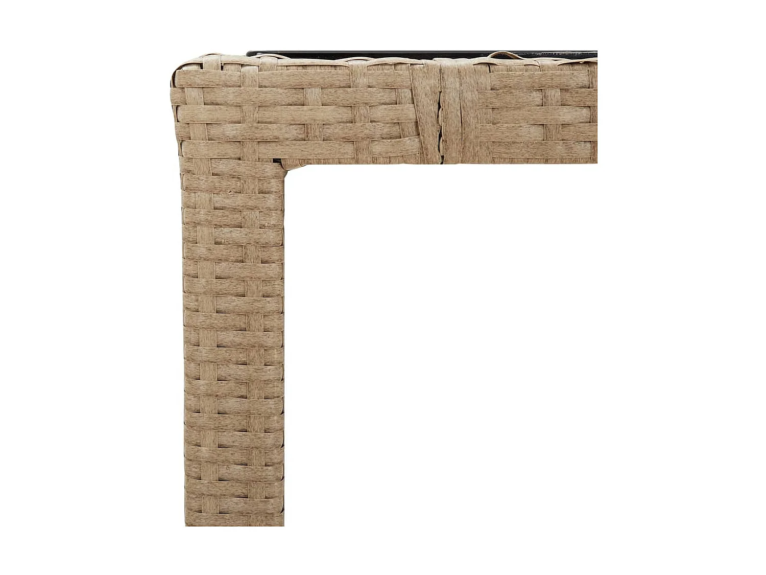 Ensemble à manger de jardin et coussins 9 pcs beige Poly rotin