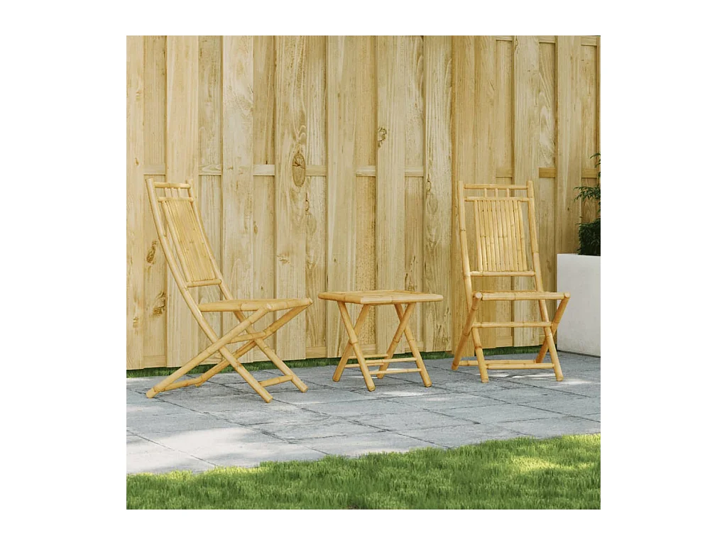 Ensemble de bistro 3 pcs bambou