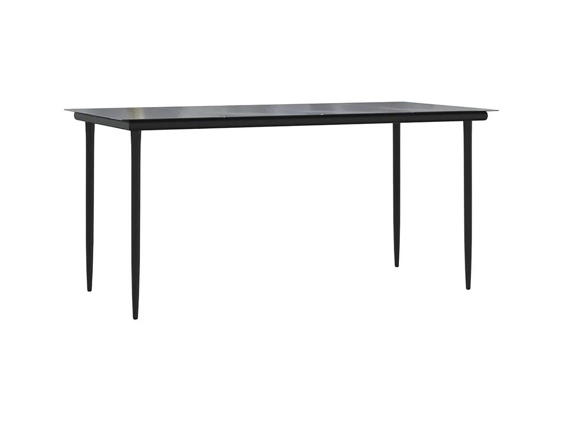 Set da Pranzo da Giardino 5 pz con Cuscini in Polyrattan Grigio