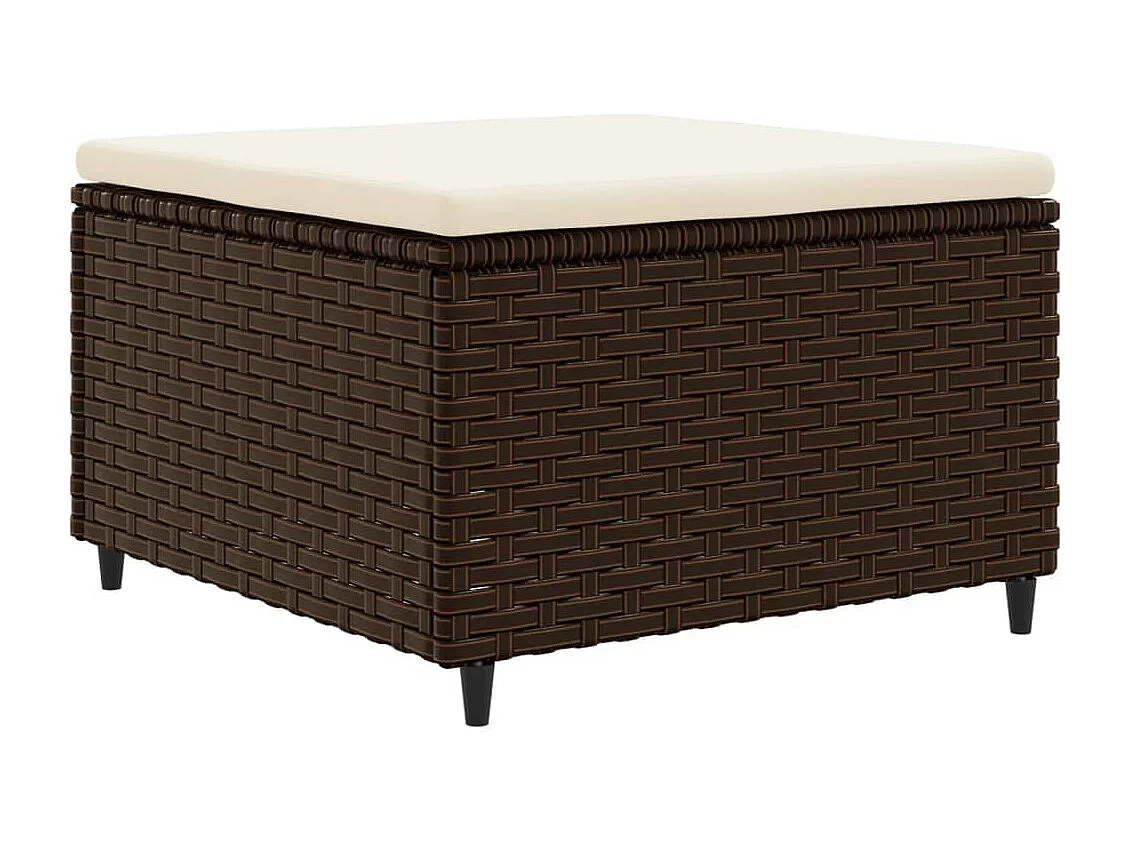 Set Divani da Giardino 8 pz con Cuscini in Polyrattan Marrone