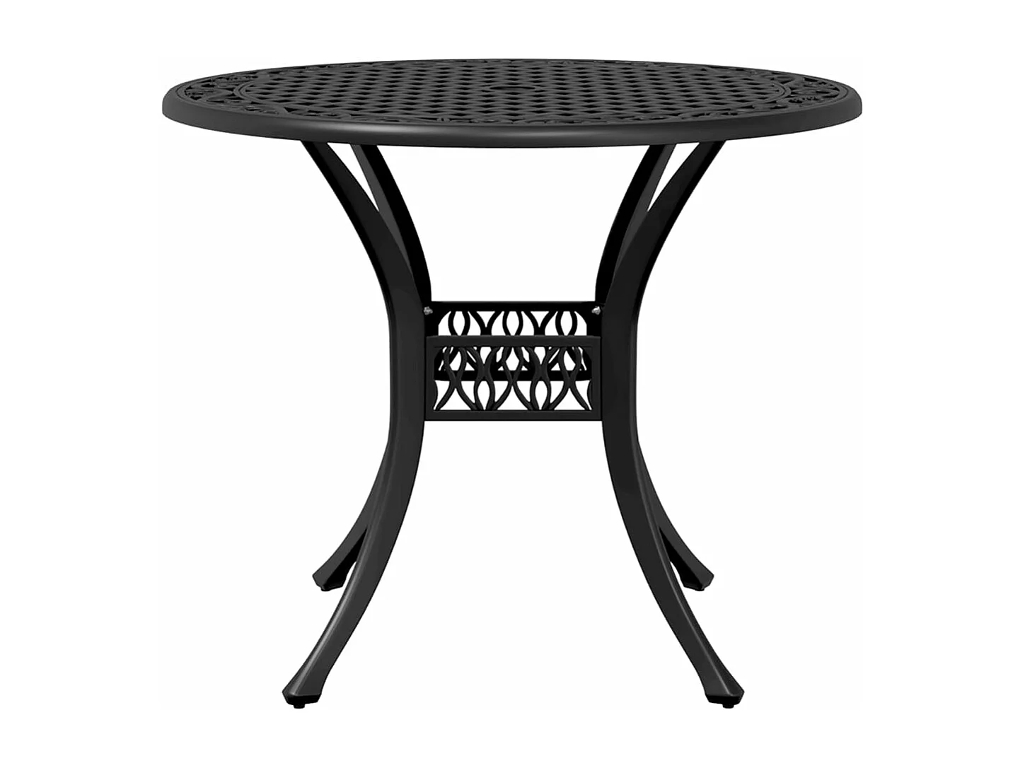 Ensemble à manger de jardin 5 pcs noir aluminium coulé