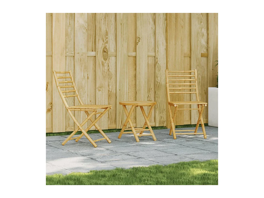 Ensemble de bistro 3 pcs bambou